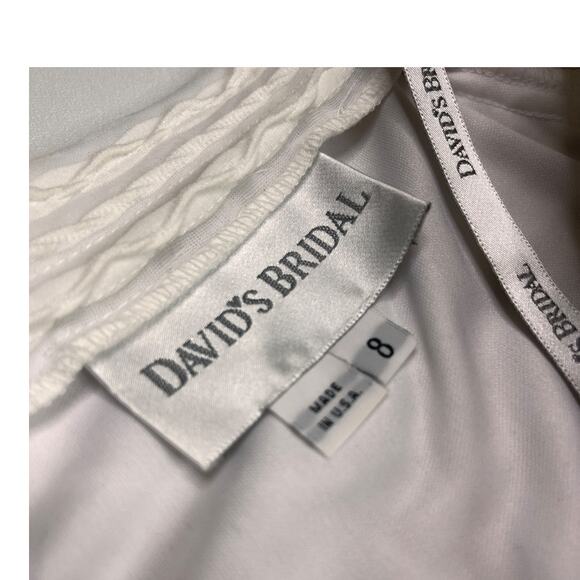 David's Bridal Mother of the Bride Layered Maxi Dress Pearl Accent Size 8 formal - Picture 7 of 7